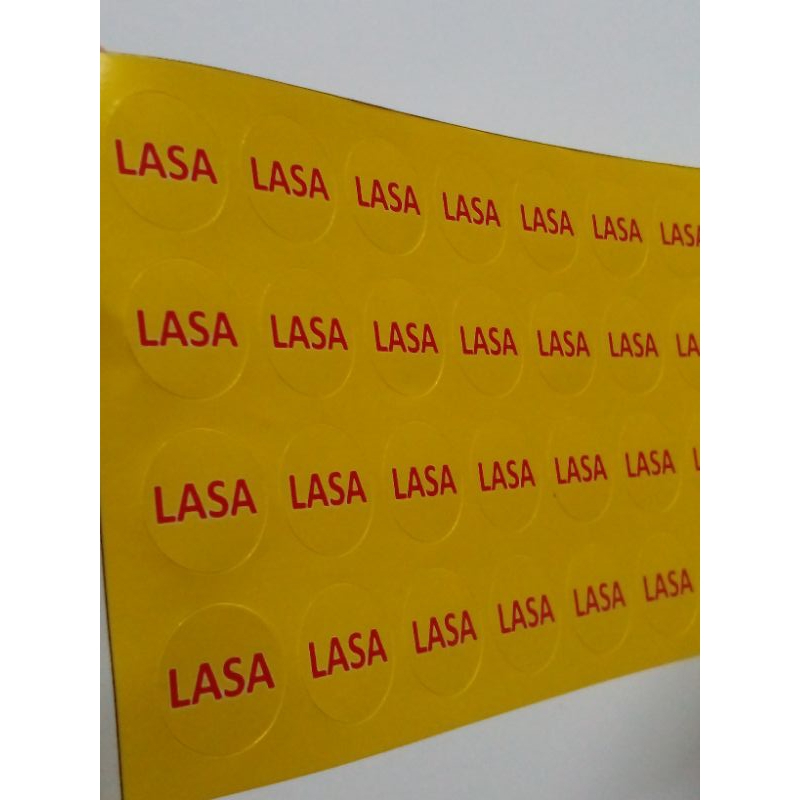 Jual stiker label lasa dan high alert cutting besar bulat diameter 1.5 ...
