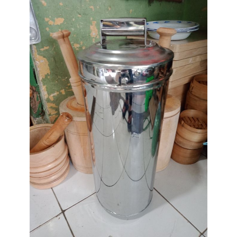 Jual buleng es krim tong eskrim stenles tebal ukuran 22 cm.tinggi 56 cm ...