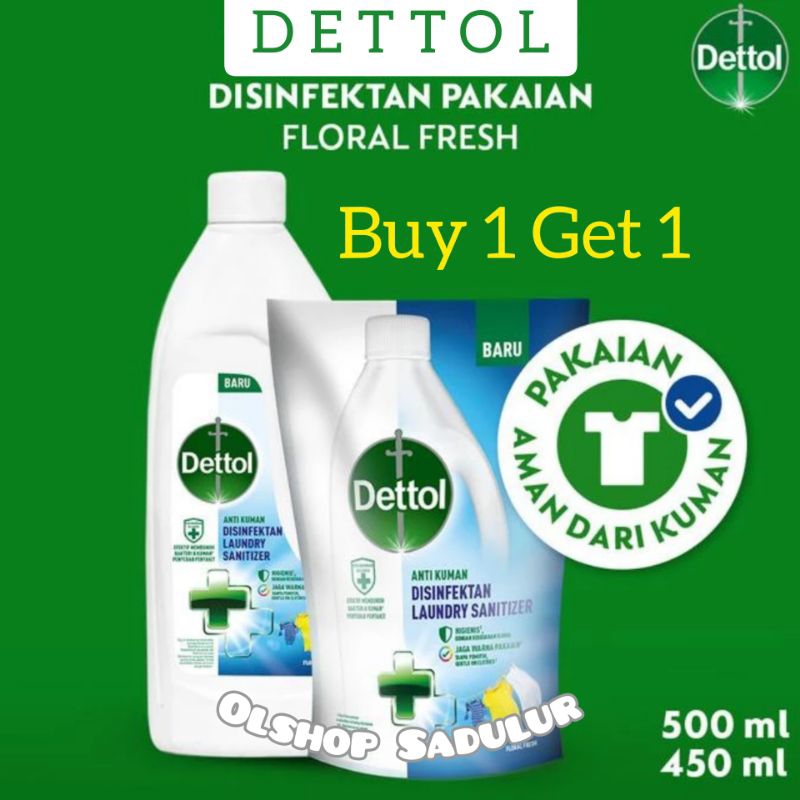 Jual Dettol Disinfektan Laundry Sanitizer 500ml GRATIS 450ml | Shopee ...