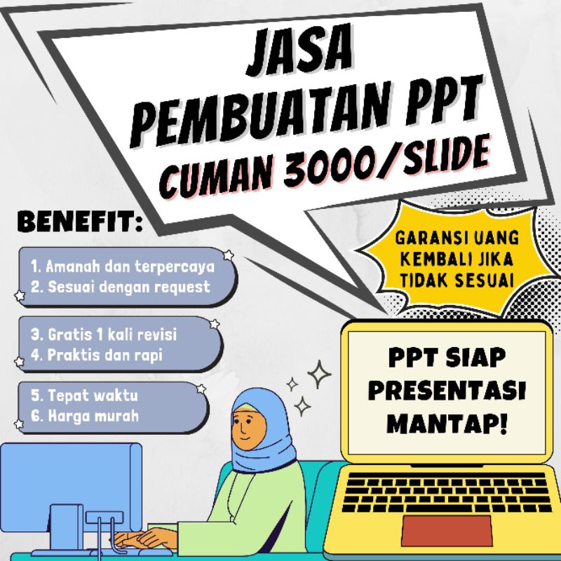 Jual JASA PEMBUATAN PPT PRESENTASI TEMPLATE PPT PRAKTIS AESTHETIC TEPAT ...