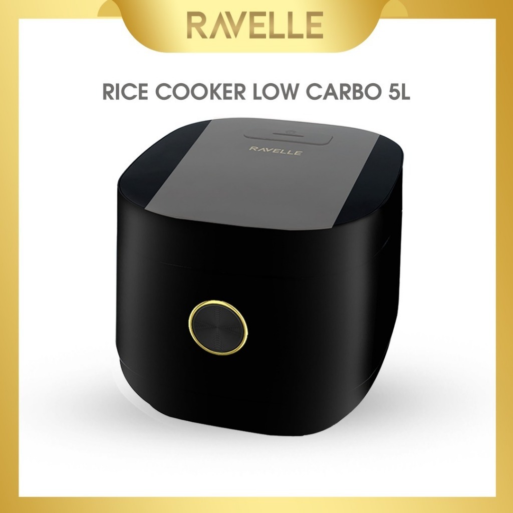 Jual RAVELLE Rice Cooker Digital Low Carbo 5L Penanak Nasi Low Watt Black Rice Cooker Low