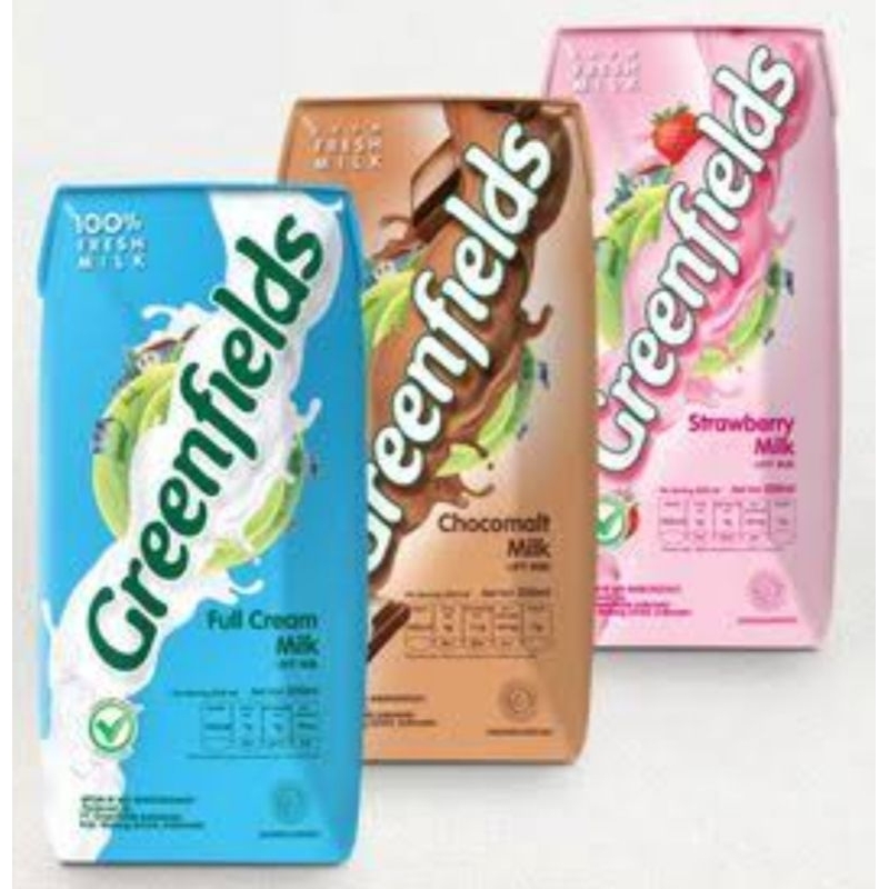 Jual Greenfields uht 200ml isi 32pcs bisa mix rasa | Shopee Indonesia