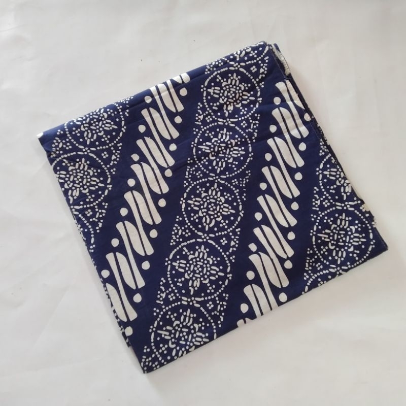 Jual Kain Batik Cap Sewarna Jogja Parang Seling Nitik Biru Shopee Indonesia