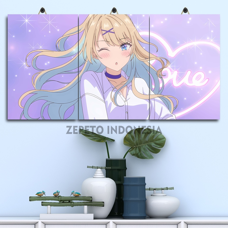 Jual Poster Dinding Besar Waifu Cantik Kimizero X Multi Panel