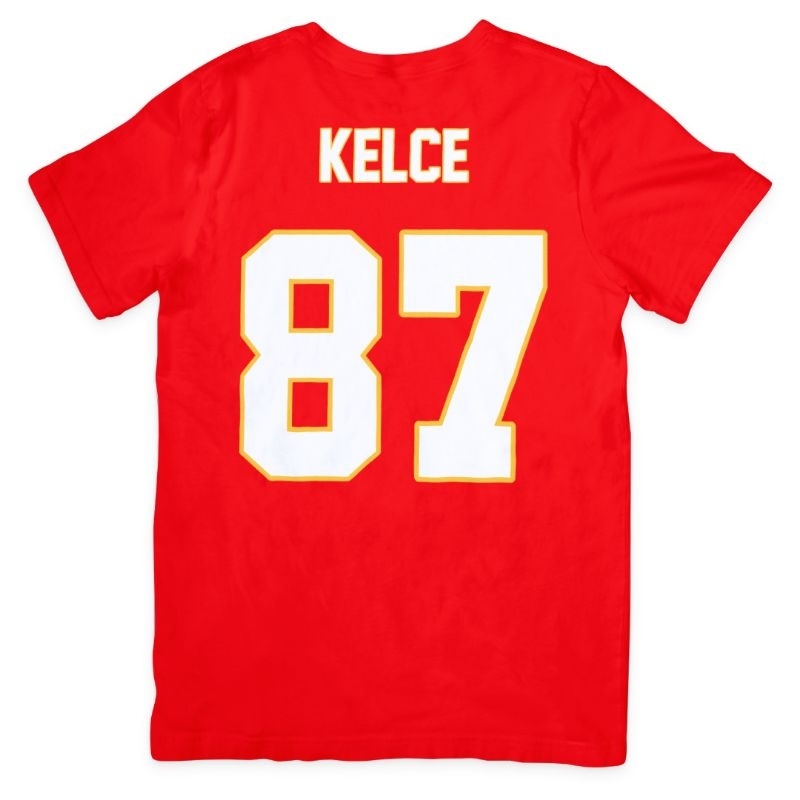 Jual NFL Kansas City Cheifs Travis Kelce T-Shirt Kaos Band Musik