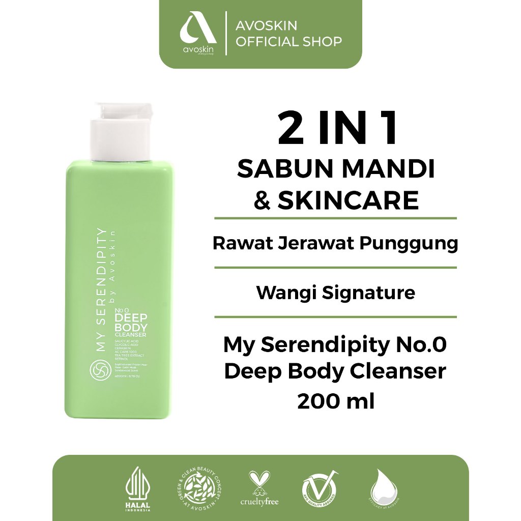 Jual Deep Body Cleanser Avoskin My Serendipity No.0 200mlKulit