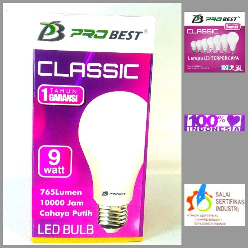 Jual Lampu Bohlam Led Probest Classic W Shopee Indonesia