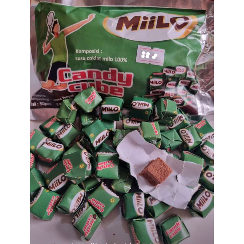 Jual Milo cube isi 50 per PACK miilo Malaysia permen Milo coklat Milo
