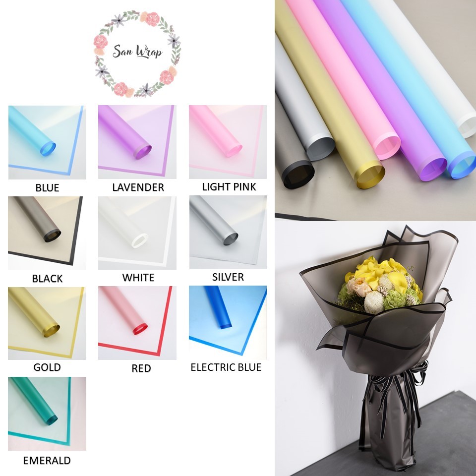 Jual (5 Lembar) Flower Wrapping Paper Varian List Transparant Kertas ...