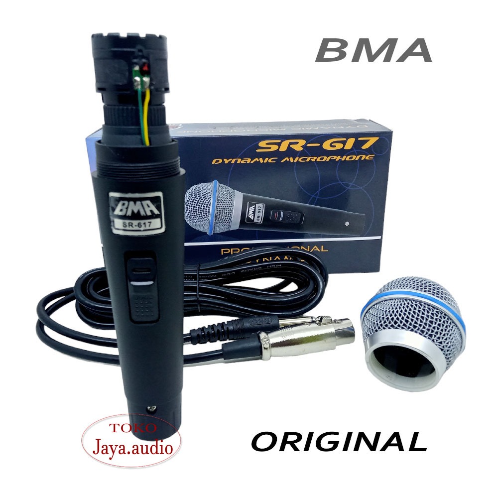 Jual BMA SR-617 Mic Kabel Original Profesional Dinamic Microphone Mik ...