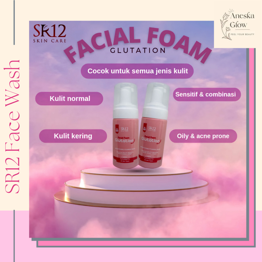 Jual Facial Foam Glutation With Collagen Sr12 Mencerahkan Wajah Cocok Untuk Semua Jenis 2131