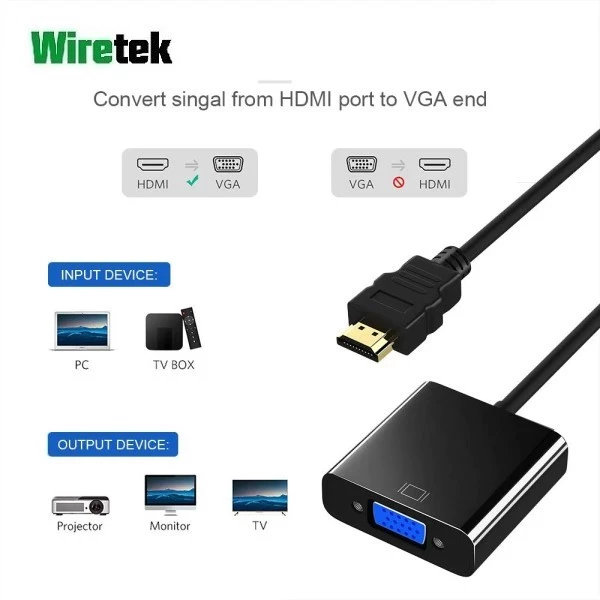 HDMI to VGA Active + Audio Converter WIRETEK