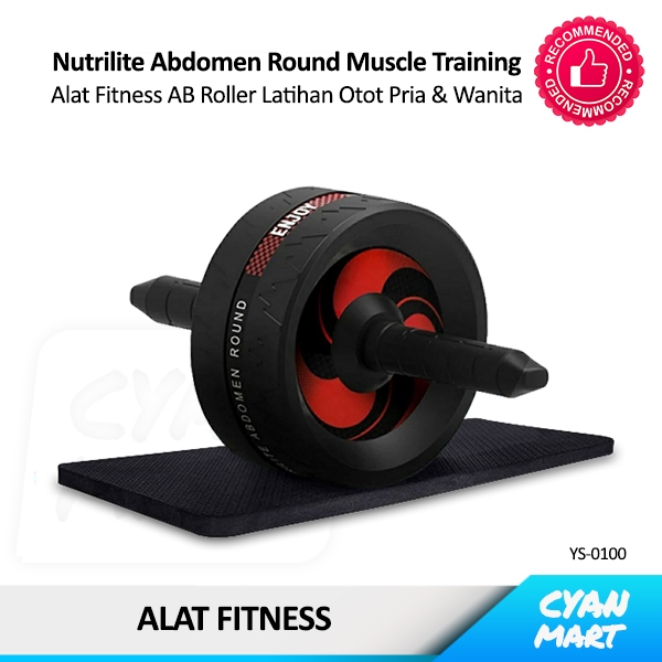 Jual Abdomen Round AB Roller Gym Fitness Wheel Muscle Training Original ...