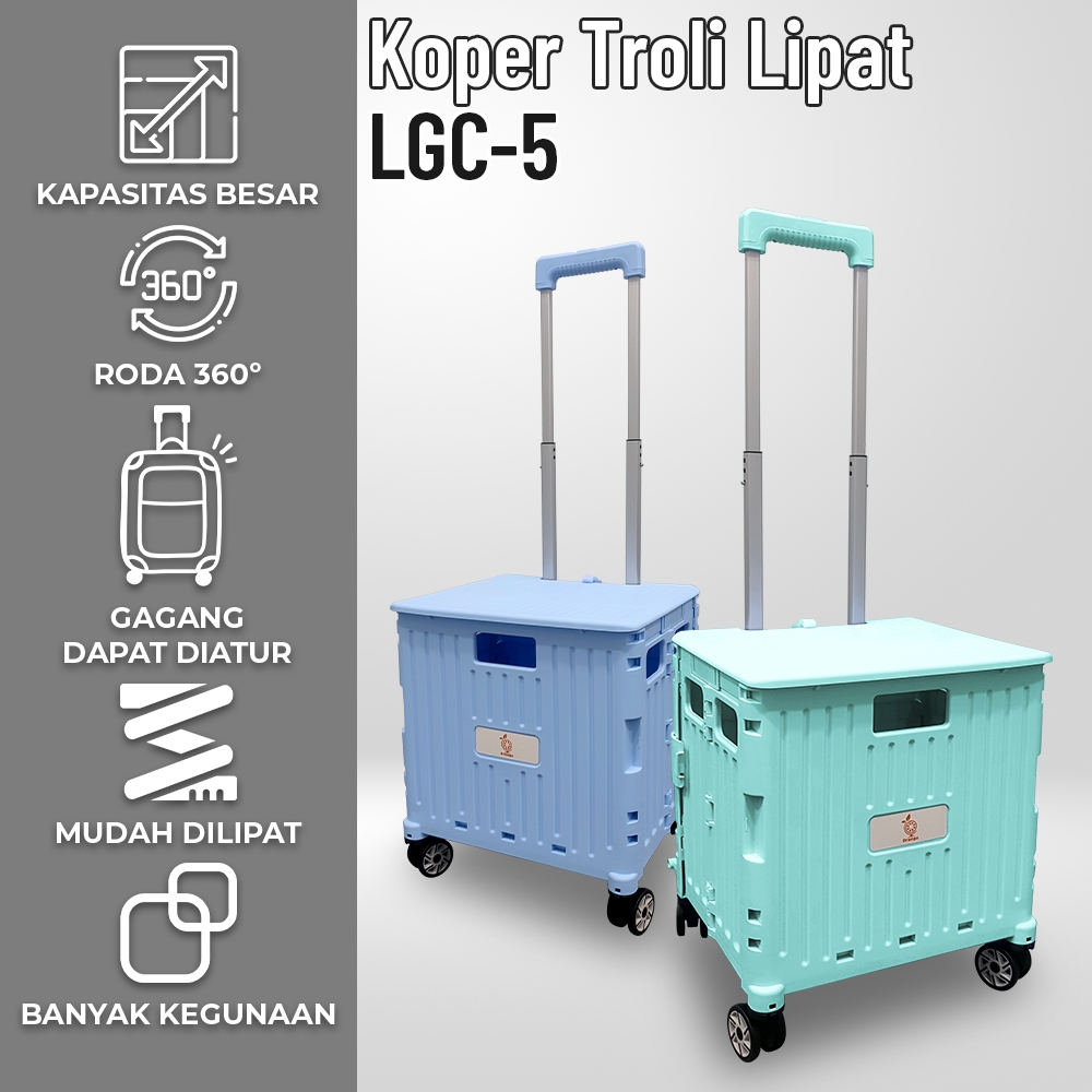 Jual Troli Koper Lipat Dog Stroller Keranjang Barang Belanja Serbaguna ...