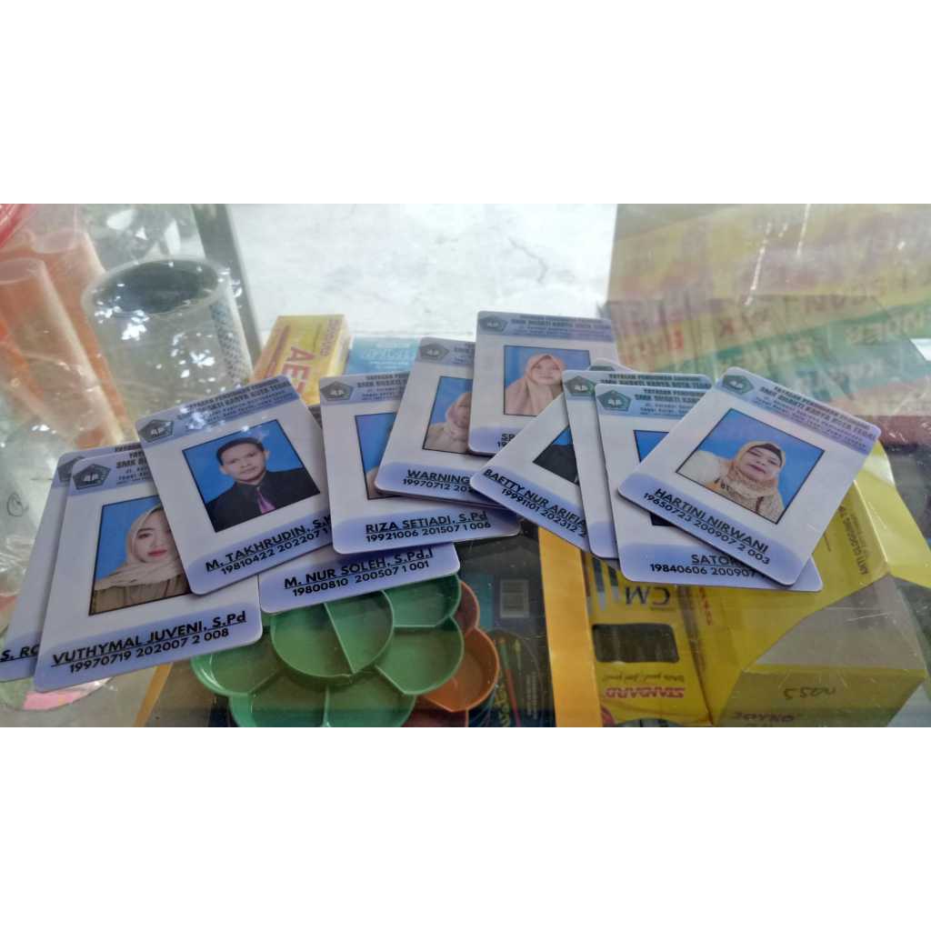 Jual Cetak Id Card Pvc 0 76micron Bahan Standar Ktp Atm