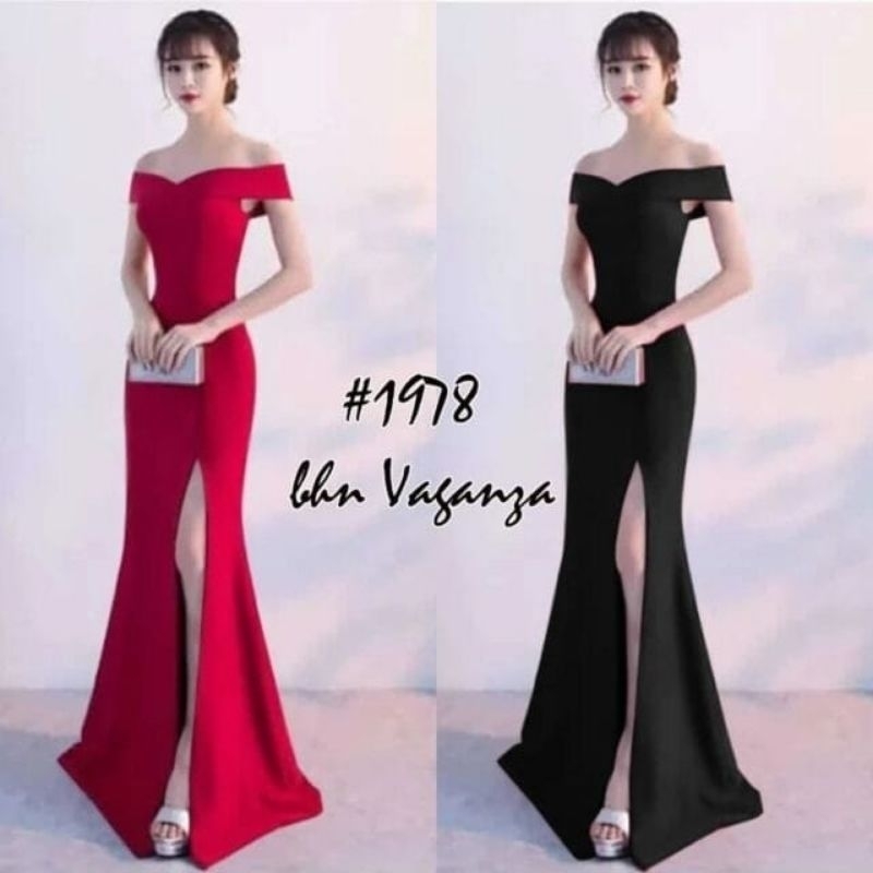 Jual 1978- LONGDRESS SABRINA BAWAH MODEL ROK BELAH BAHAN VAGANZA ...