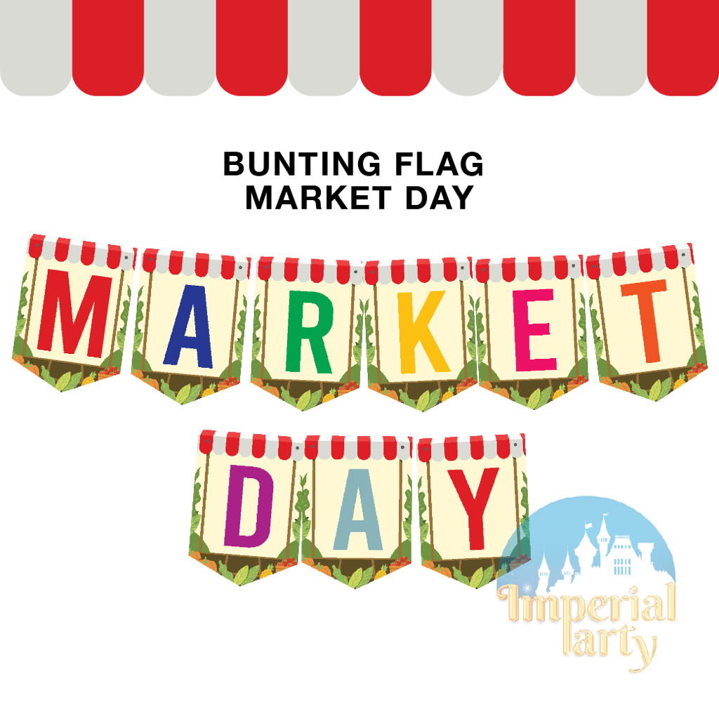 Jual Banner Bunting Flag Market Day | Shopee Indonesia