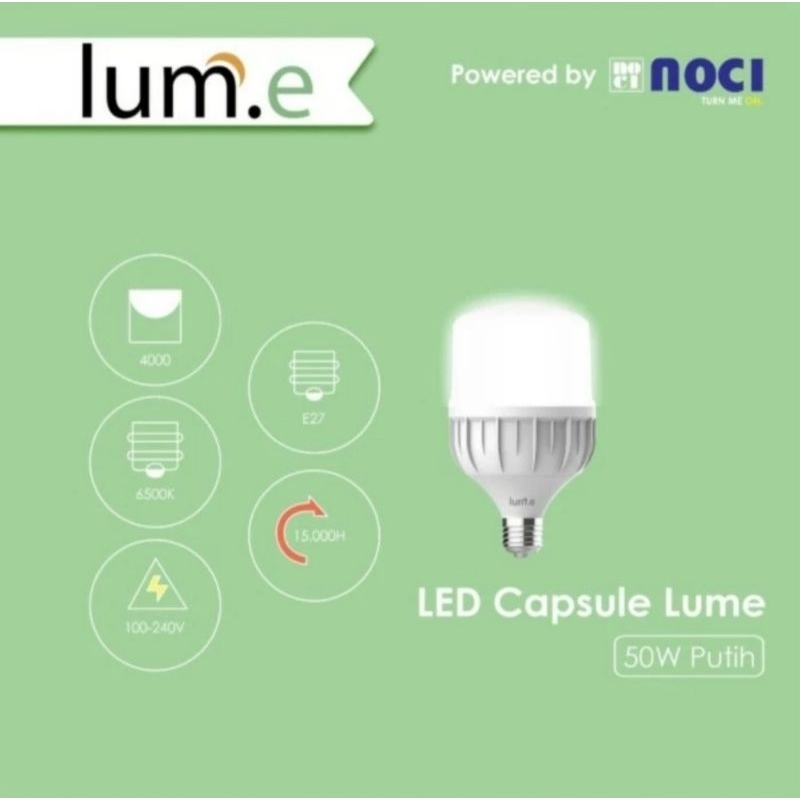 Jual Lampu Led Noci Lume Capsule 50W Cool Daylight (Putih) | Shopee ...