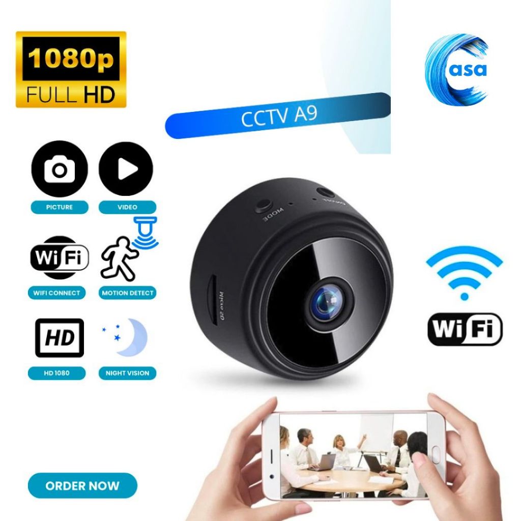 Jual CASAO CCTV Wireless A9 Mini Smart Camera Wifi HD 1080P Micro V380 ...