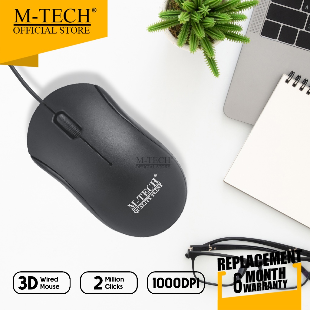 Jual M-Tech Original Mouse USB Kabel Wired T2 for PC Komputer / Laptop ...