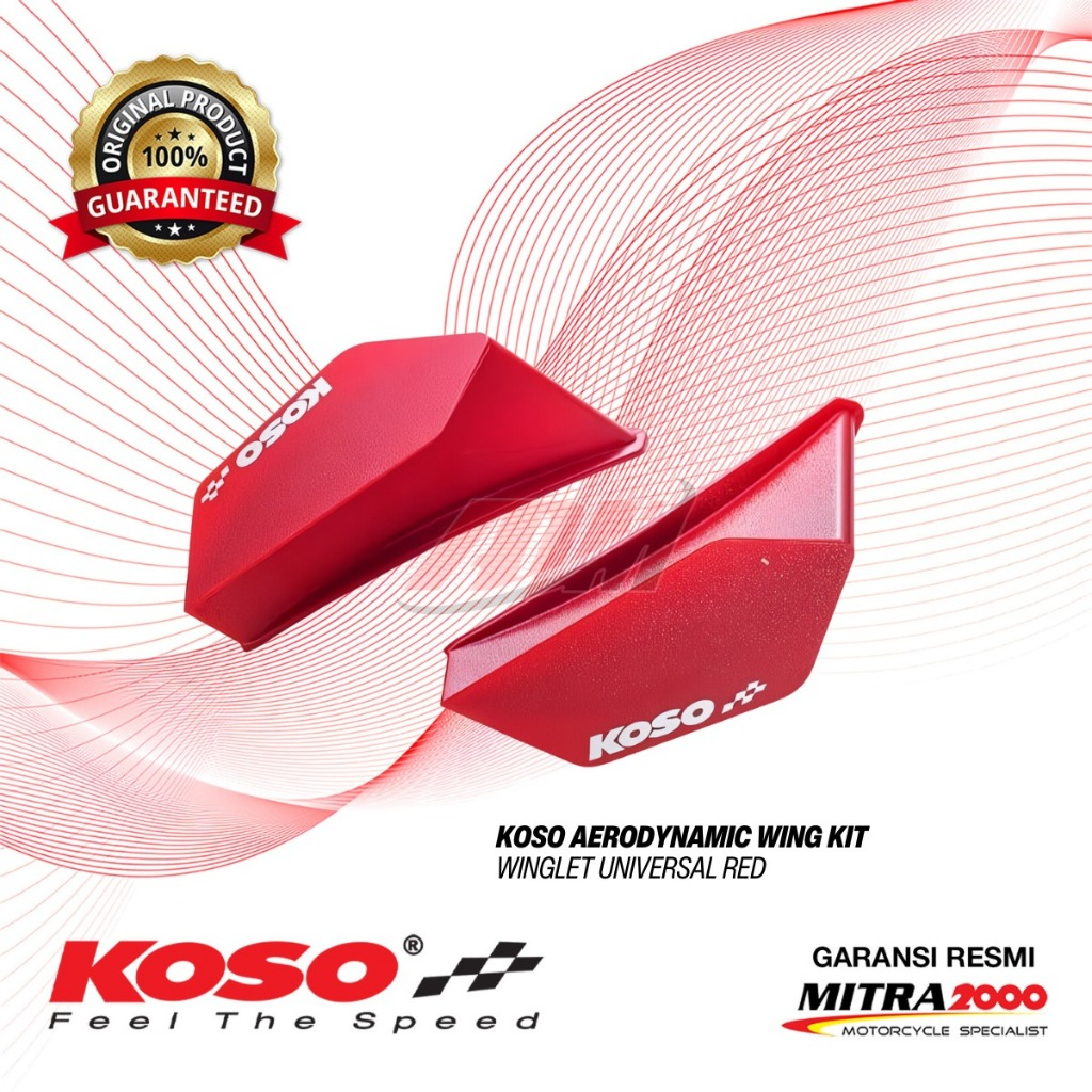 Jual KOSO Aerodynamic Wing Kit / Winglet Universal | Shopee Indonesia
