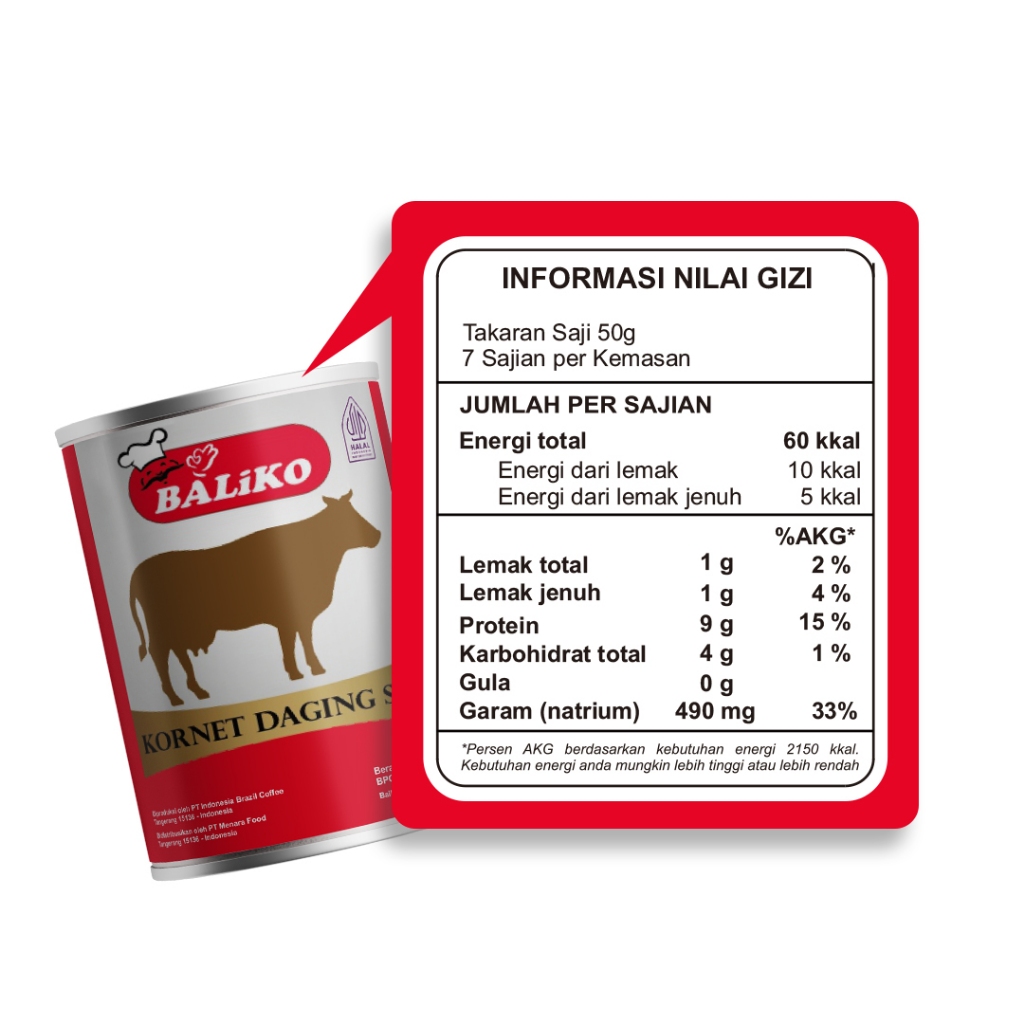 Jual Baliko Kornet Daging Sapi Premium 340gr | Shopee Indonesia