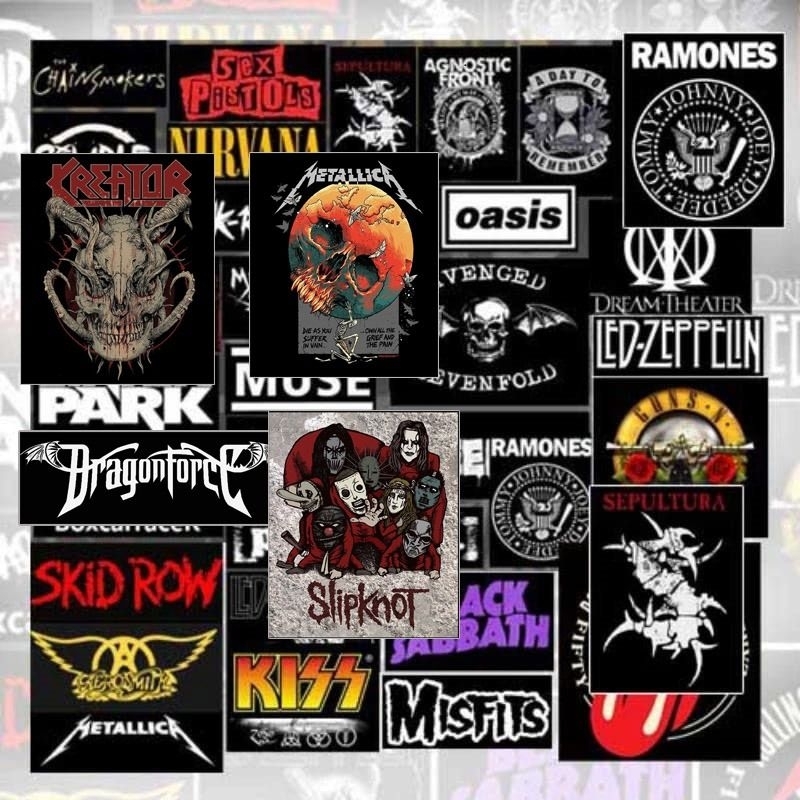 Jual Sticker Band Pack [Isi 30Lbr] | Band ternama luar termurah ...