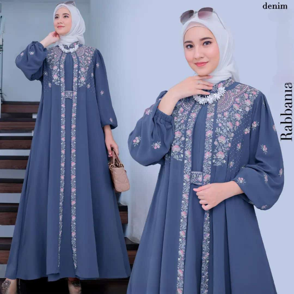 Jual GAMIS BORDIR JUMBO CERUTY BABYDOL 2 LAYER FULL FURING IKAT ...