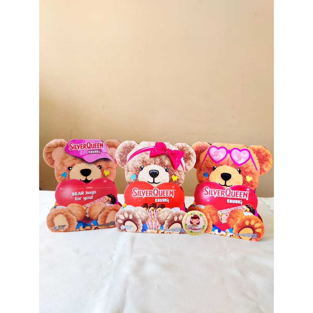 Jual .Silverqueen Bear-ry Muach 3in1 chunky bar cashew 30 gr isi 3 pcs ...