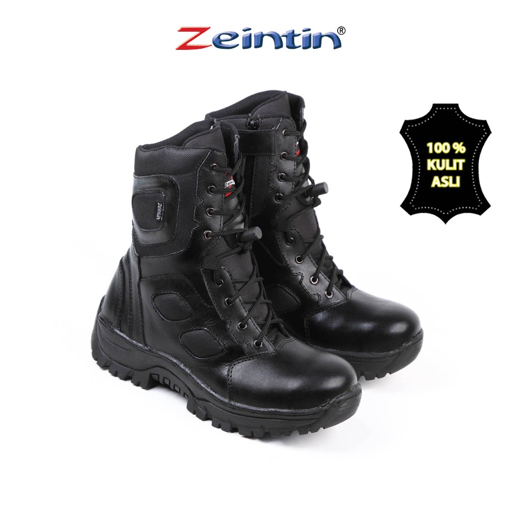 Jual Zeintin Sepatu Safety Boot Bahan Kulit Asli Sepatu Security Pria