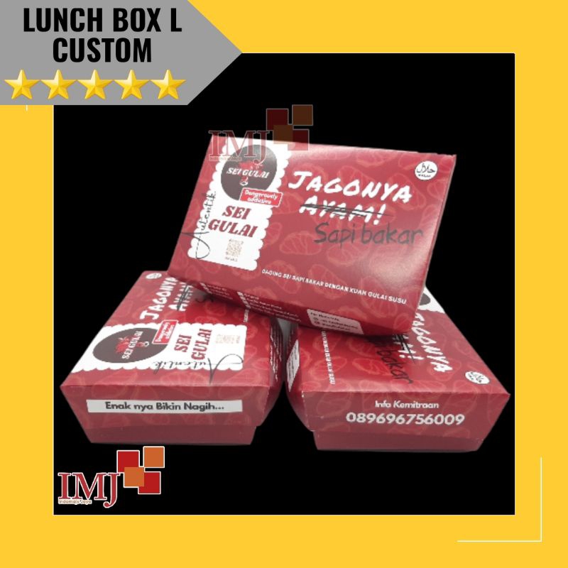 Jual PAPER LUNCH BOX L CUSTOM DESAIN PAPER LUNCH BOX L CUSTOM | Shopee