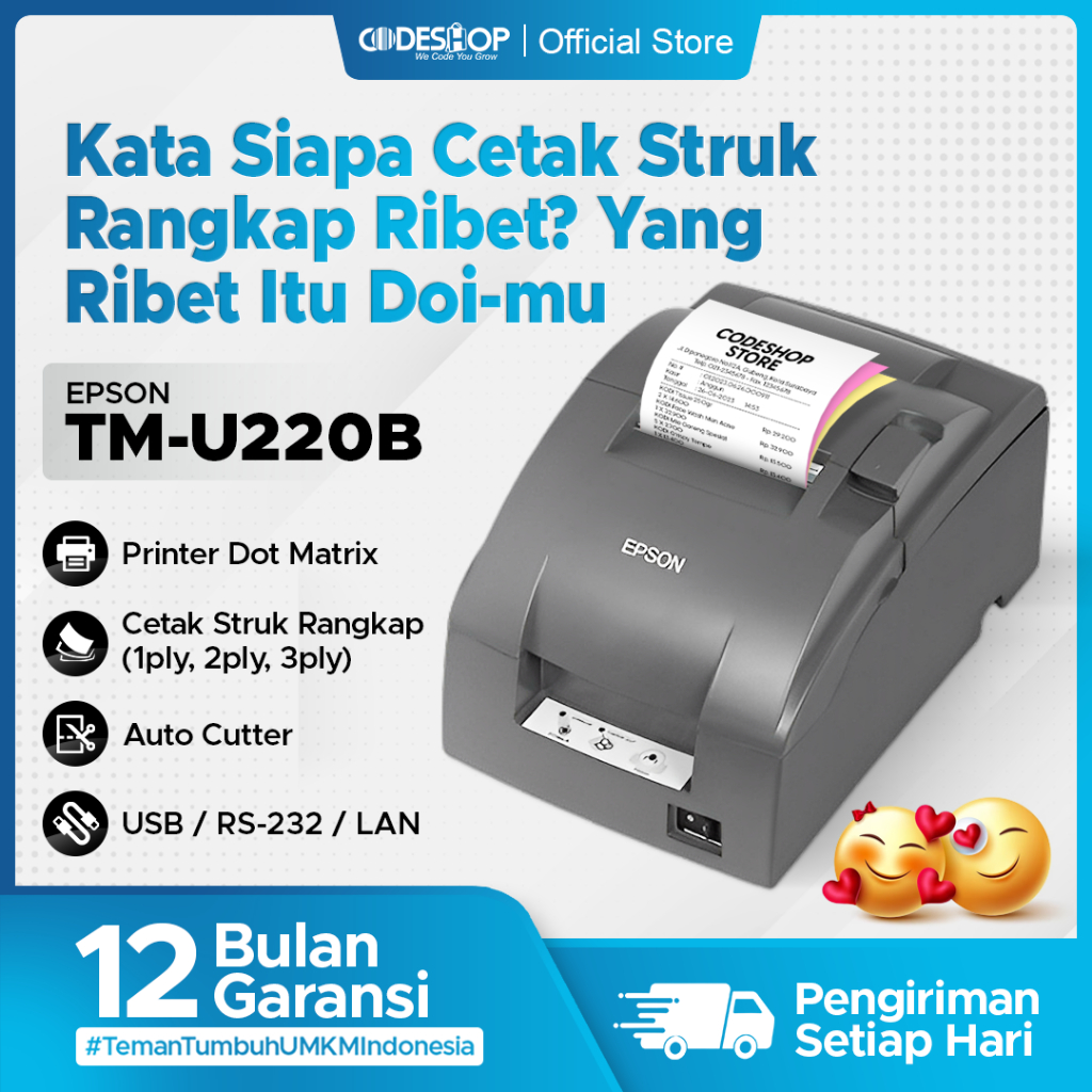 Jual Epson Tm U220 B Printer Dot Matrix Auto Cutter Cetak Struk Rangkap Shopee Indonesia 4939