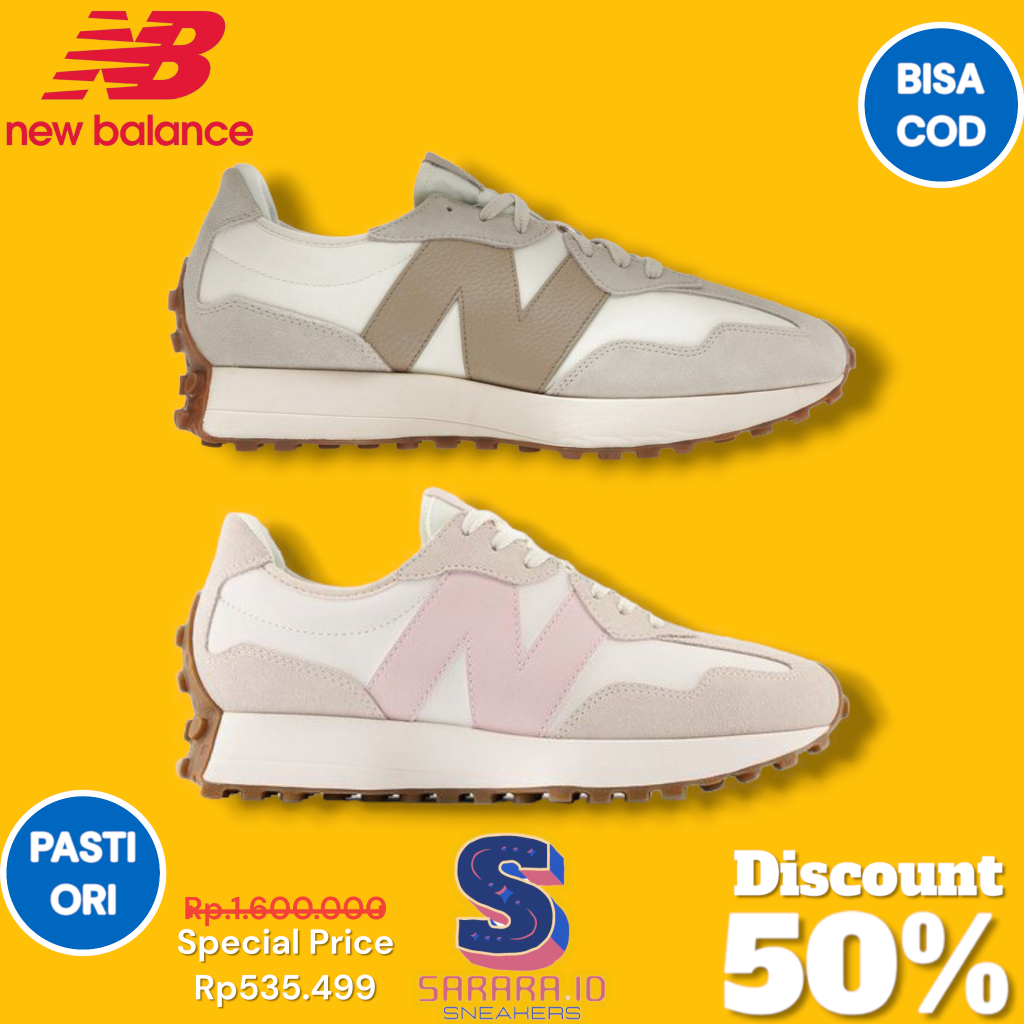 Jual Sepatu Sneakers Wanita Women New Balance NB 327 Moonbeam Pink ...