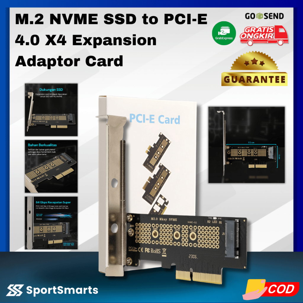 Jual jeyi m 2 nvme ssd to pci e 4 0 x4 expansion adaptor card shopee