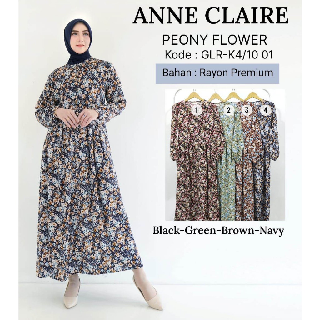 Jual Gamis Rempel Rayon (GLR-K4) All Size Anne Claire Dewasa Muslim ...