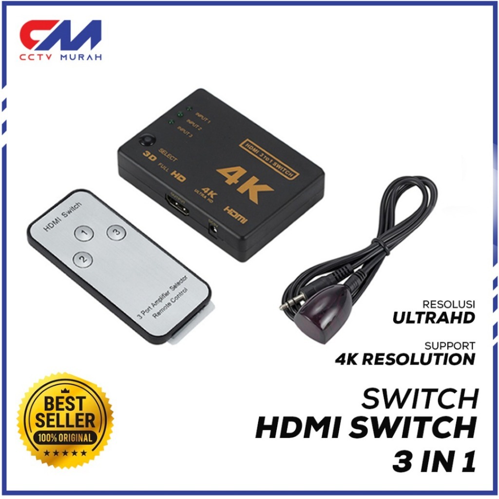 Jual Converter HDMI Switch 3 Port 4K | Shopee Indonesia