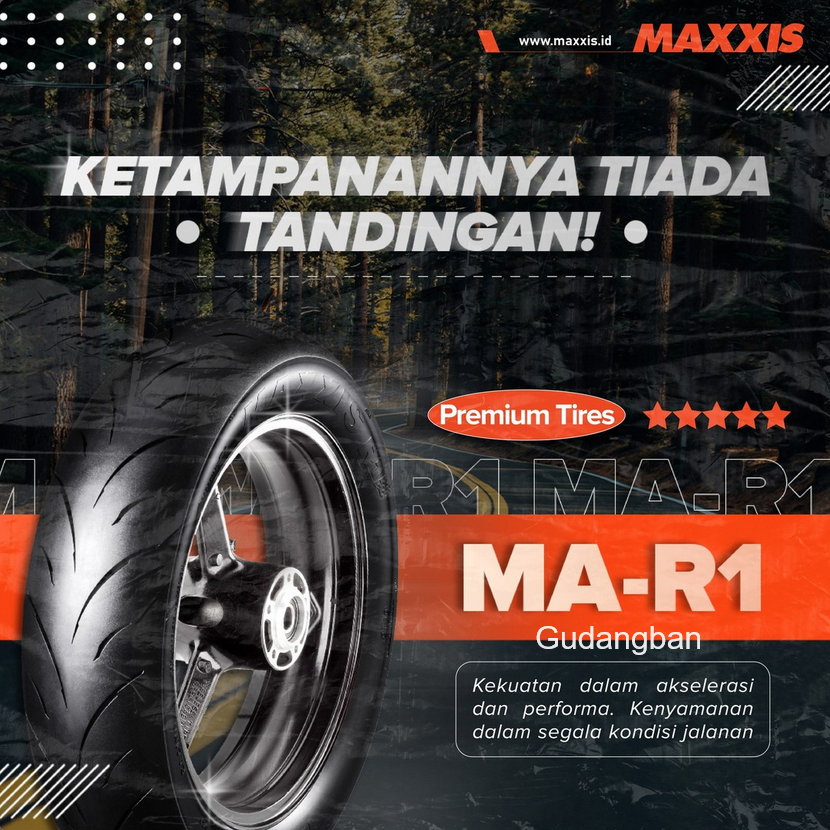 Jual ( MA-R1 ) MAXXIS MA R1 90 / 80 TUBELESS Ban Balap Soft COMPOUND ...