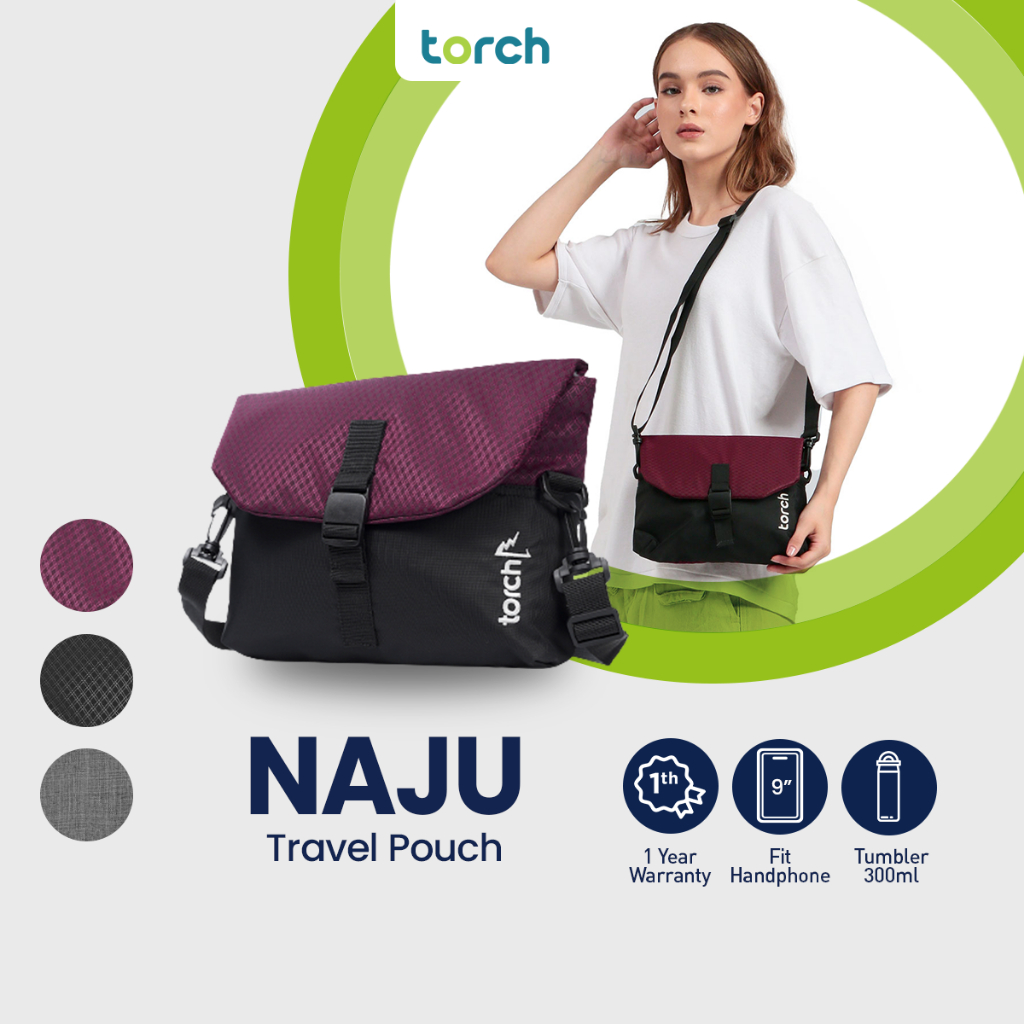 Jual Torch Naju Liter Tas Selempang Bahu Ipad Pria Wanita Unisex Ringan Anti Air Sling Bag