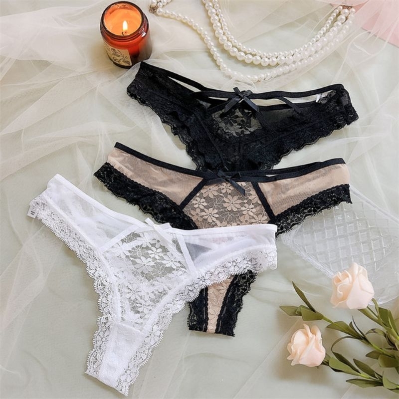 Jual FINETOO FT111 Sexy Celana Dalam Wanita Thong Model Gothic Lolita