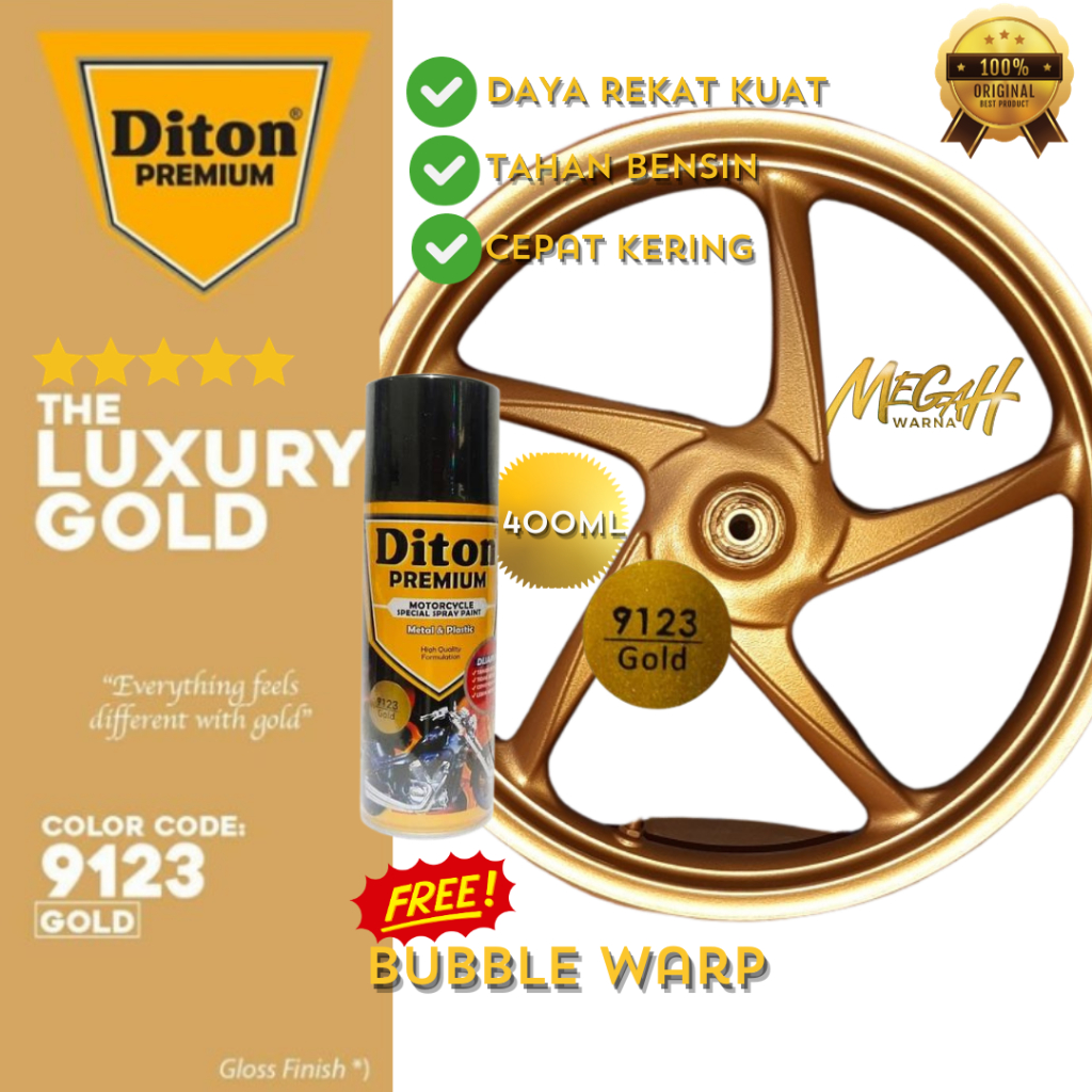 Jual Pilok Pilox Cat Semprot Diton Premium 400cc Luxury Gold 9123 Warna