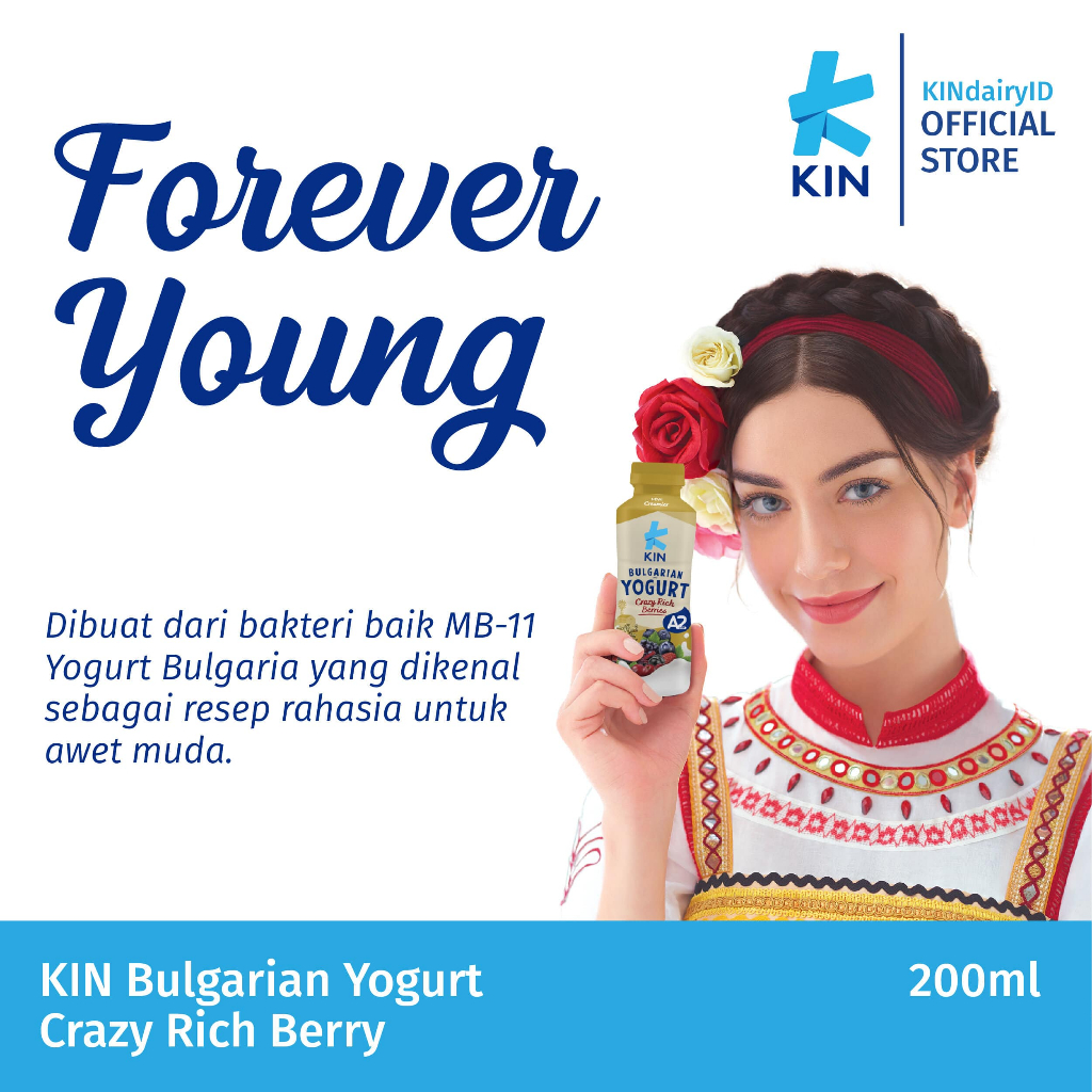 Jual KIN Bulgarian Yogurt Crazy Rich Berry 6x200 ml | Shopee Indonesia