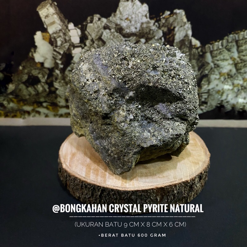 Jual Bongkahan Batu Crystal Pyrite Natural L7 atau Batu Kristal Pirit ...