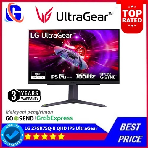 Jual Monitor LED LG 27GR75Q-B QHD IPS UltraGear 165Hz Gaming 2K ...