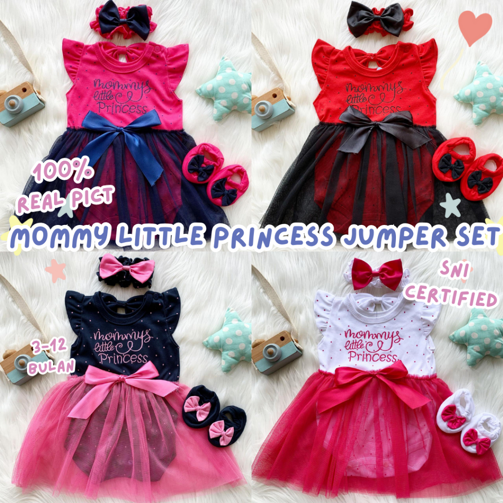 Jual baju bayi anak perempuan 0-12 bulan mommy little princess jumper ...