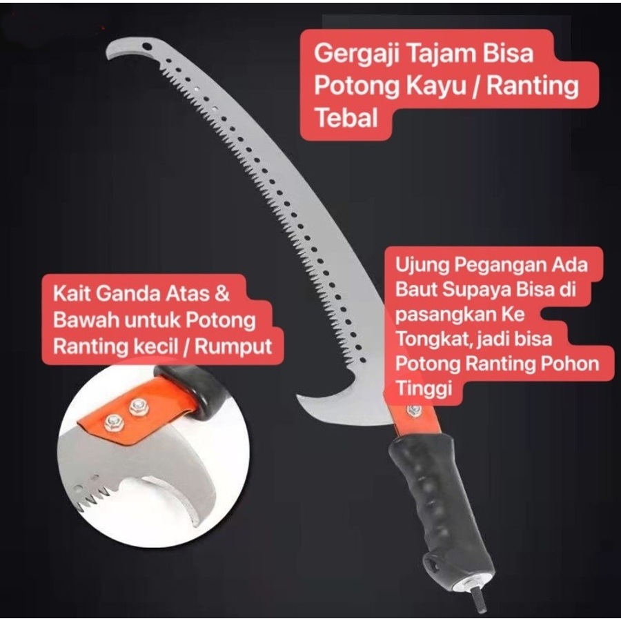Jual Gergaji Besi Potong Ranting Pohon Bisa Pasang Di Tongkat ...