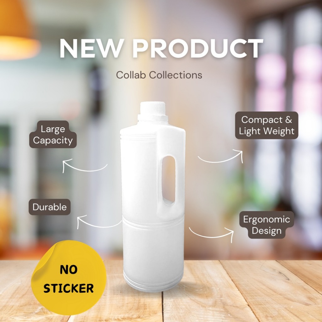 Jual Botol Jerigen Handle 1 Liter + STIKER LABEL | Jerigen Laundry isi ...