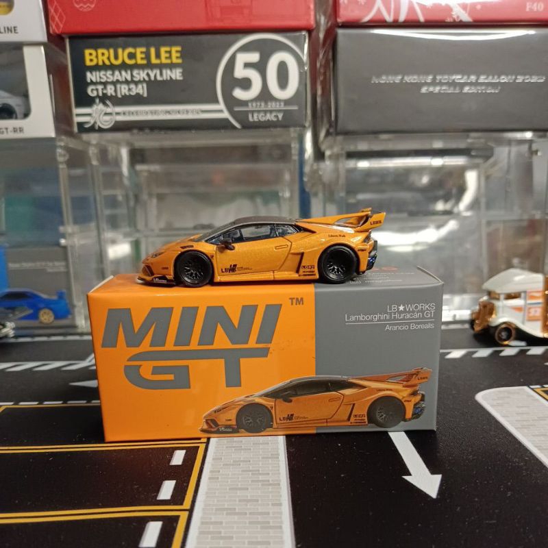Mini Gt 1/64 LB WORKS Lamborghini Huracan GT Arancio Borealis