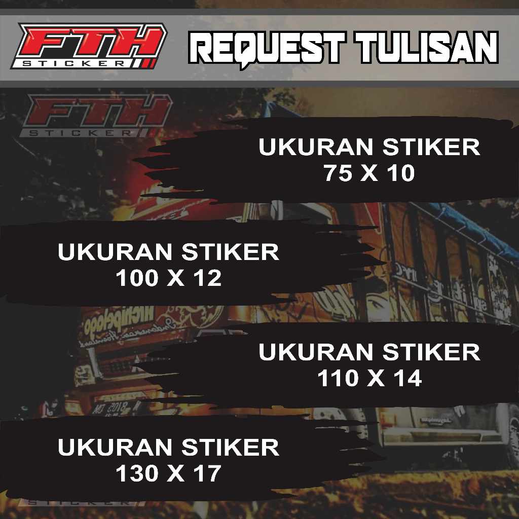 Jual STICKER REQUEST UNTUK KACA ATAS MOBIL STIKER CUSTOM | Shopee Indonesia