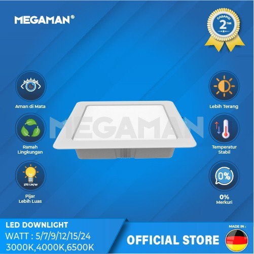 Jual Megaman Lampu LED Down Light Square Type Inbow (MQTL1119-F DL ...