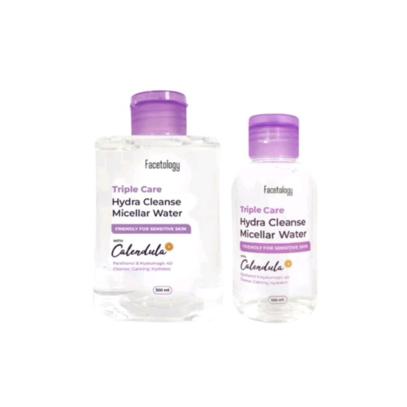 Jual Facetology Triple Care Hydra Cleanse Micellar Water - Pembersih Wajah  Sensitive pembersih make up tanpa bilas | Shopee Indonesia